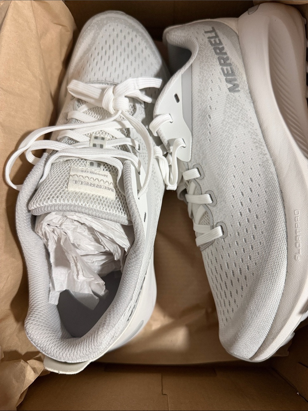 Merrell Women's White Lightweight Trail Runners - Picture 3 of 4